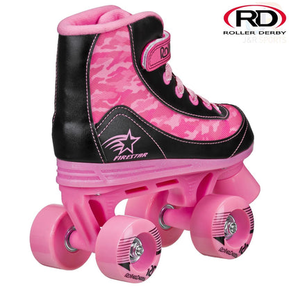 Roller Derby Firestar V2 Quad Roller Skates - Pink Camo - Rear