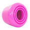 A vibrant pink silicone piece similar to a lid or plug, featuring concentric ridges and a sleek, glossy surface. Perfect for fans of roller skate models, this item closely resembles the fashionable Rio Roller Toe Stops by Rio Roller.