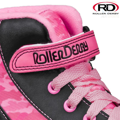 Roller Derby Firestar V2 Quad Roller Skates - Pink Camo - Strap