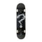 This beginner-friendly Enuff Pyro II Black / White Complete Skateboard features a sleek design with a black deck adorned by a white smoke question mark motif. It's crafted from 7-ply maple and comes with white wheels and black trucks. The elegant branding "Enuff" is displayed at the bottom of the 7.75" x 31.5" deck.