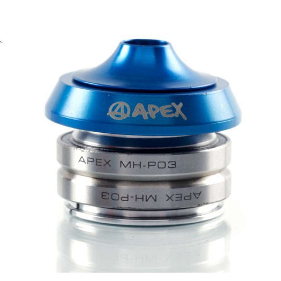 Apex Integrated Stunt Scooter Headset - Blue - Detail