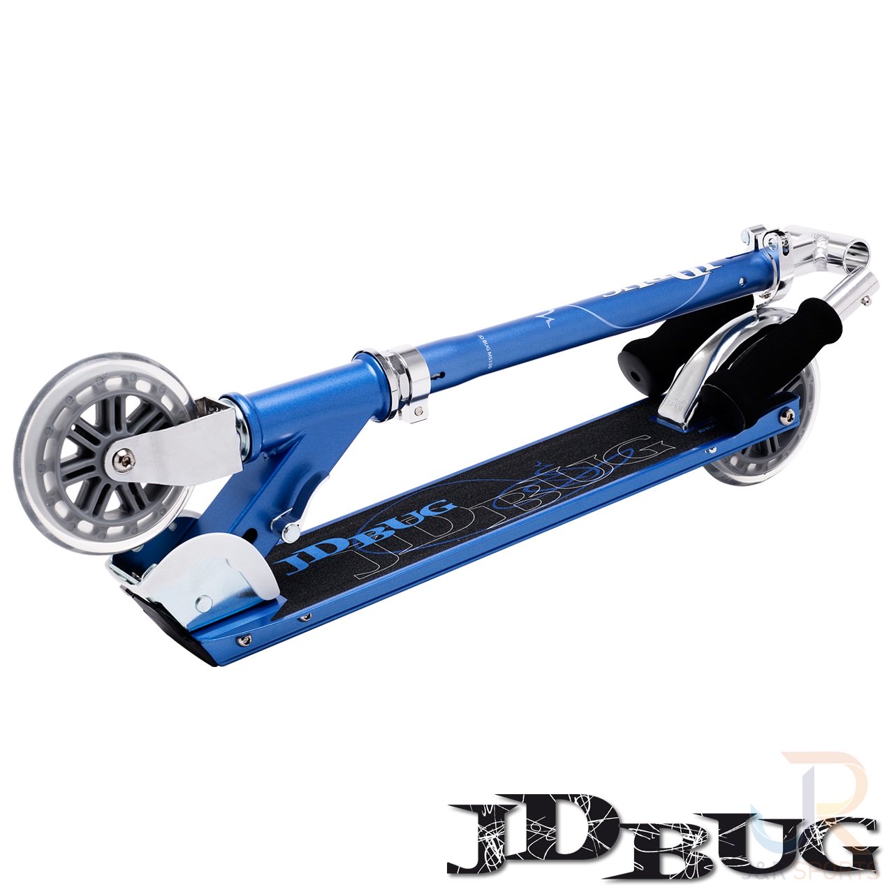 JD Bug Classic Street 120 Kids Foldable Scooter - Reflex Blue - Fold