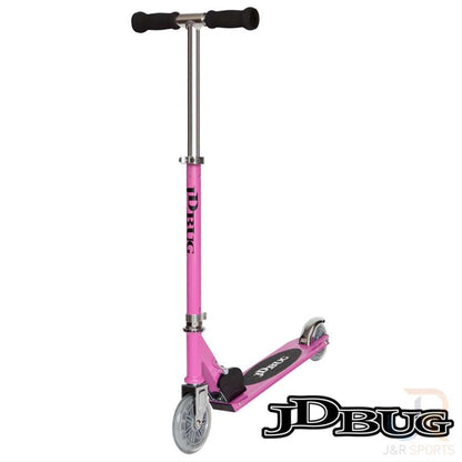 JD Bug Junior Street MS100 Kids Foldable Scooter - Pastel Pink - Height