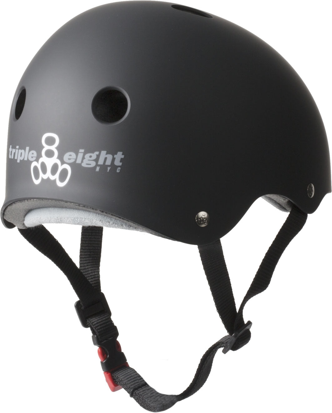 Triple 8 Certified Sweatsaver Skate Helmet - Black - Rear