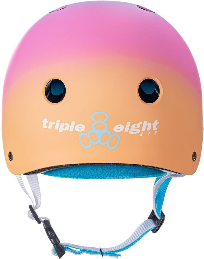 Triple 8 Certified Sweatsaver Skate Helmet - Sunset - Rear