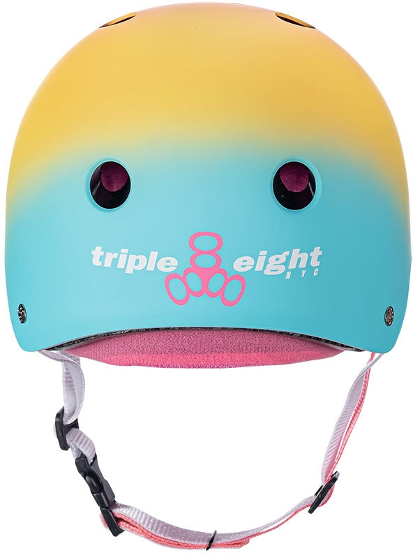 Triple 8 Certified Sweatsaver Skate Helmet - Shaved Ice - Rear