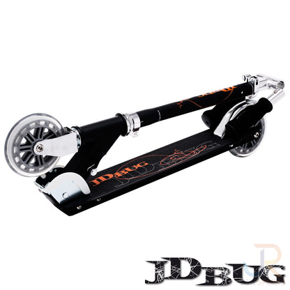 JD Bug Classic Street 120 Kids Foldable Scooter - Matt Black - Fold