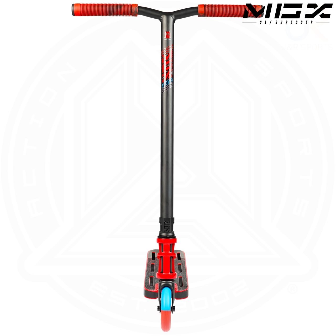 Madd Gear MGX S1 Shredder Complete Stunt Scooter - Red / Black - Front