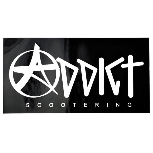 Addict Scooters Logo Sticker - Black