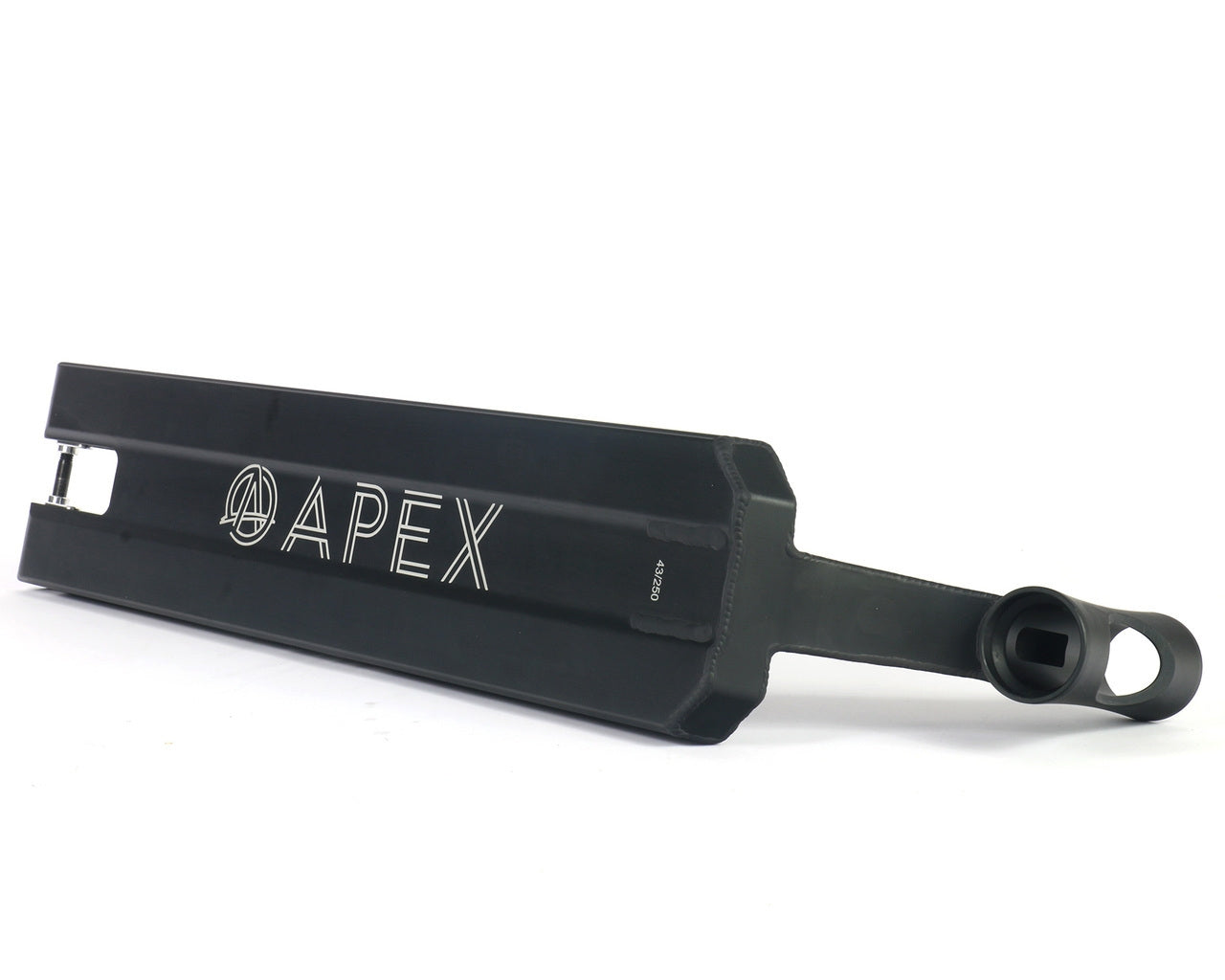 Apex Pro Black Boxed Stunt Scooter Deck - 5" x 20.1" - Angle