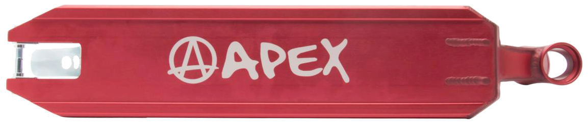 Apex Pro Red Stunt Scooter Deck - 4.5" x 19.3" - Base