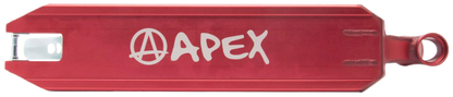 Apex Pro Red Stunt Scooter Deck - 4.5" x 19.3" - Base