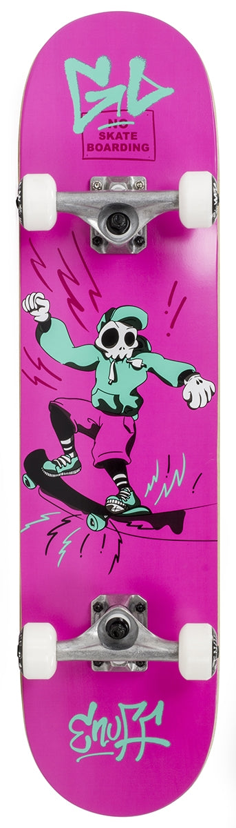 Enuff Skully Pink Mini Complete Skateboard - 7.25" x 29.5"