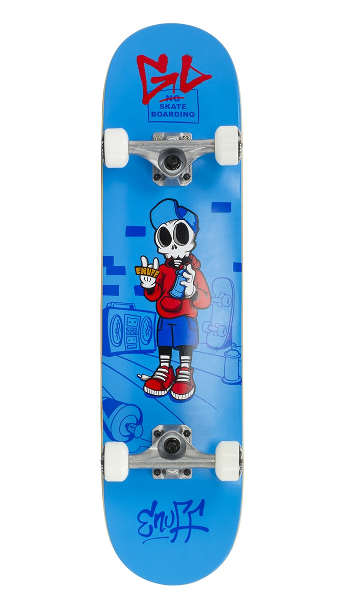 Enuff Skully Blue Mini Complete Skateboard - 7.25" x 29.5"