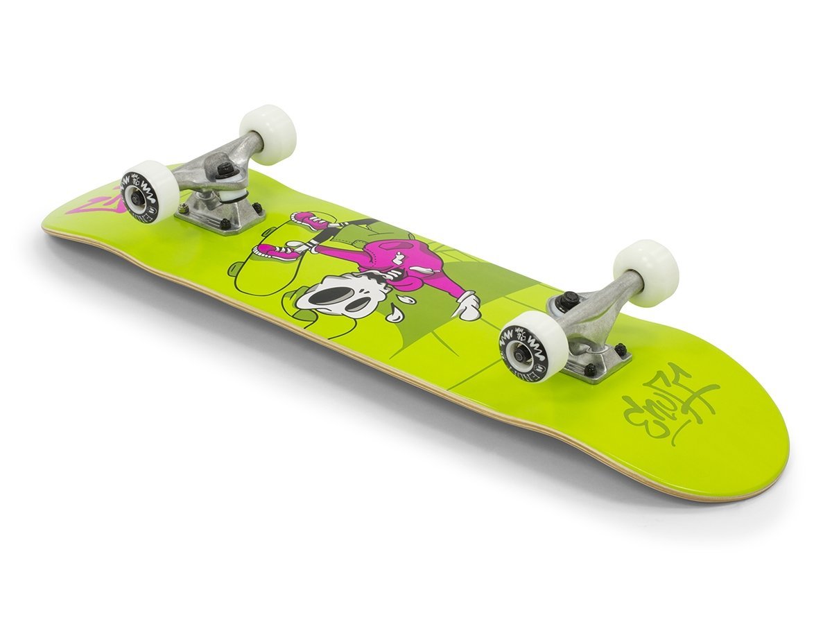 Enuff Skully Green Complete Skateboard - 7.75" x 31.5" - Angle