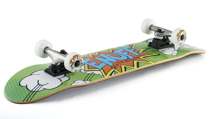 Enuff POW Green Mini Complete Skateboard - 7.25" x 29.5" - Angle