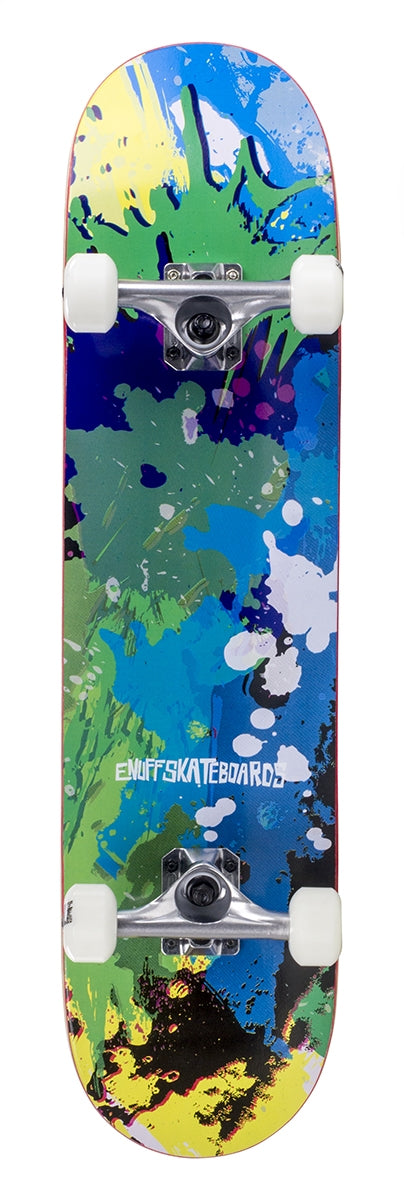 Enuff Splat Green / Blue Complete Skateboard - 7.75" x 31.5"