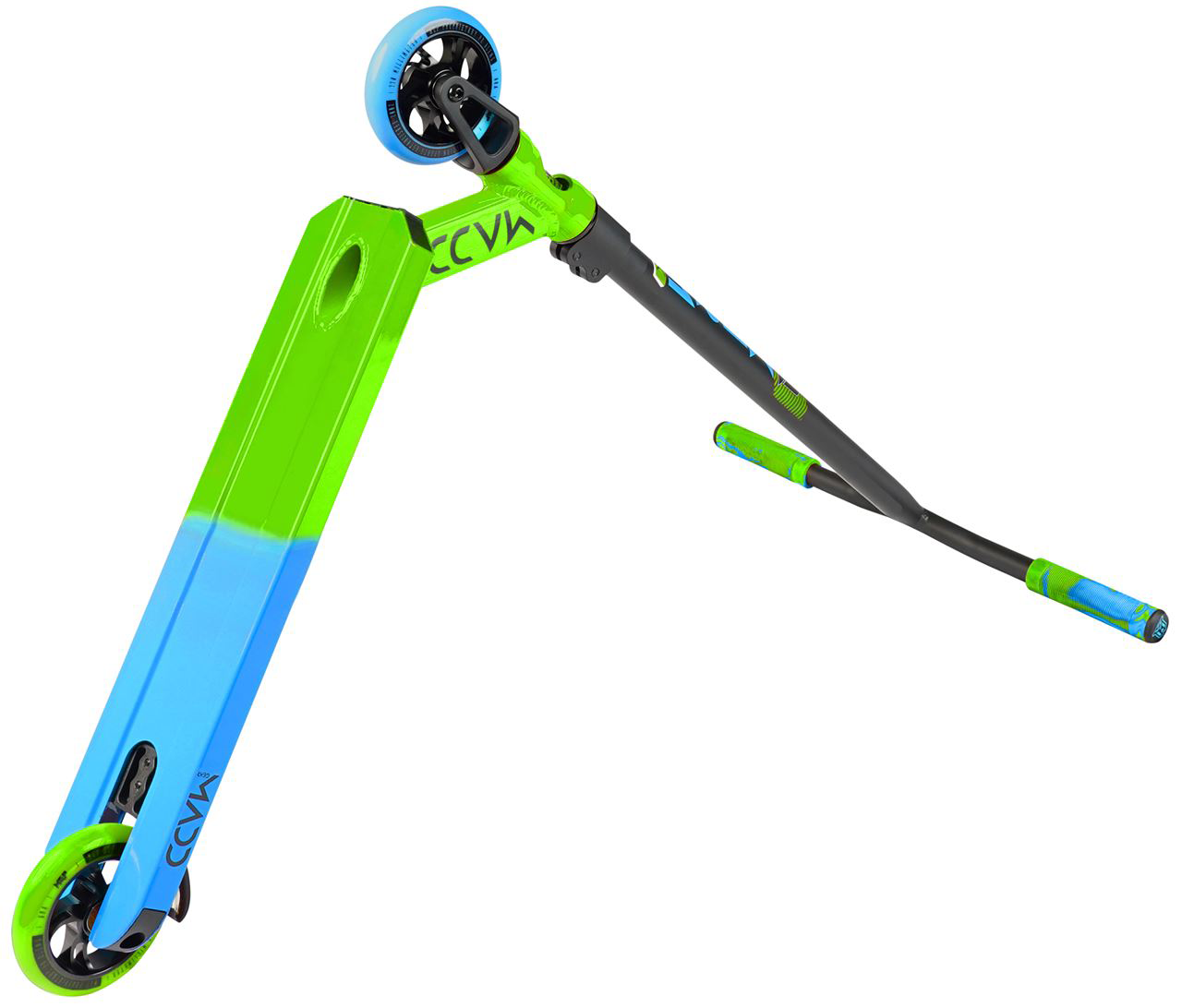 Madd Gear MGP Kick Extreme V5 Complete Stunt Scooter - Lime / Blue - Graphic