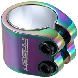 Fasen 2 Bolt Oversized Stunt Scooter Clamp - Neochrome - Angle