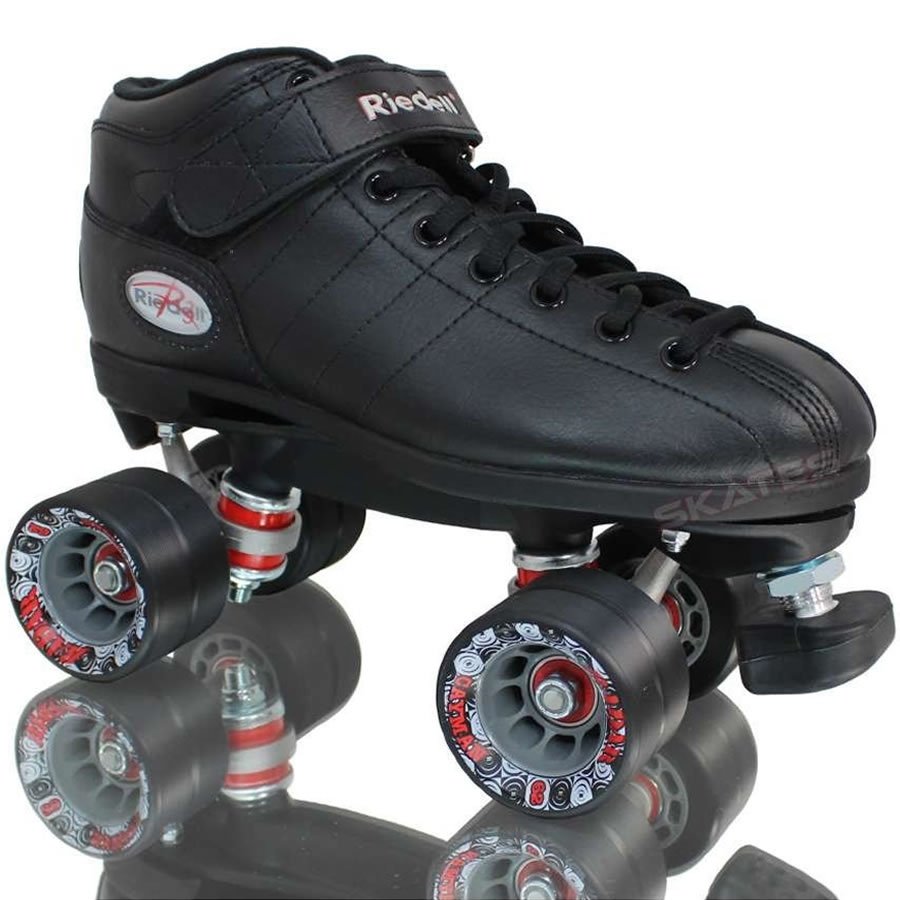 Riedell R3 Roller Derby Quad Skates - Black - Right