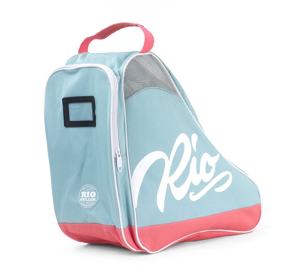 Rio Roller Script Skate Bag - Teal / Coral - Rear