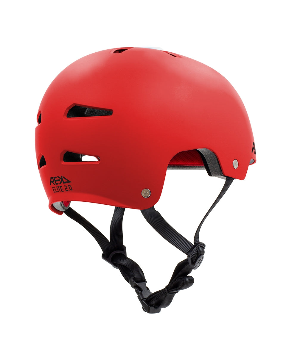 REKD Elite 2.0 Skate / Scooter Helmet - Red - Rear