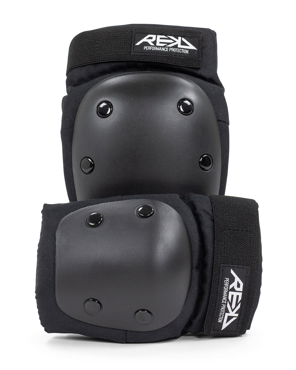 REKD Youth Heavy Duty Double Skate Protection Pad Set - Black - Dual