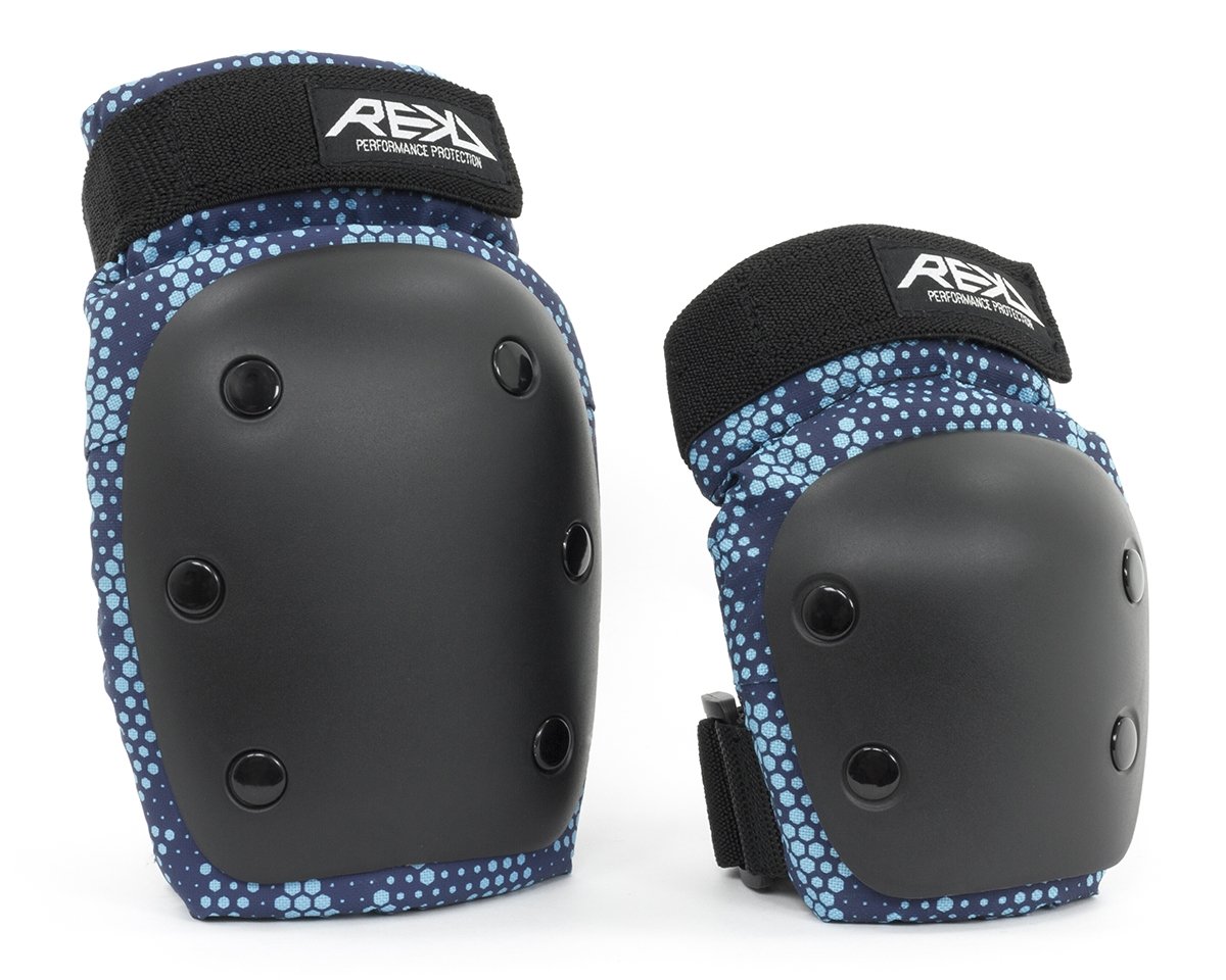 REKD Youth Heavy Duty Double Skate Protection Pad Set - Blue