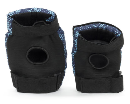 REKD Youth Heavy Duty Double Skate Protection Pad Set - Blue - Straps