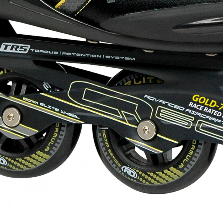 Roller Derby Aerio Q-60 Inline Skates - Black / Yellow - Wheels
