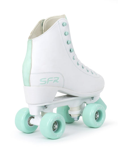 SFR Figure Quad Roller Skates - White / Green - Rear