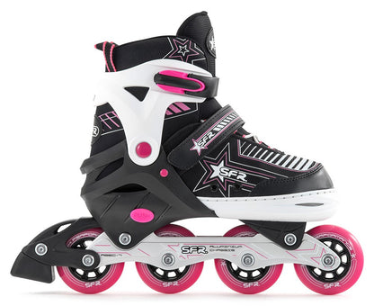 SFR Pulsar Adjustable Inline Skates - Pink - Right