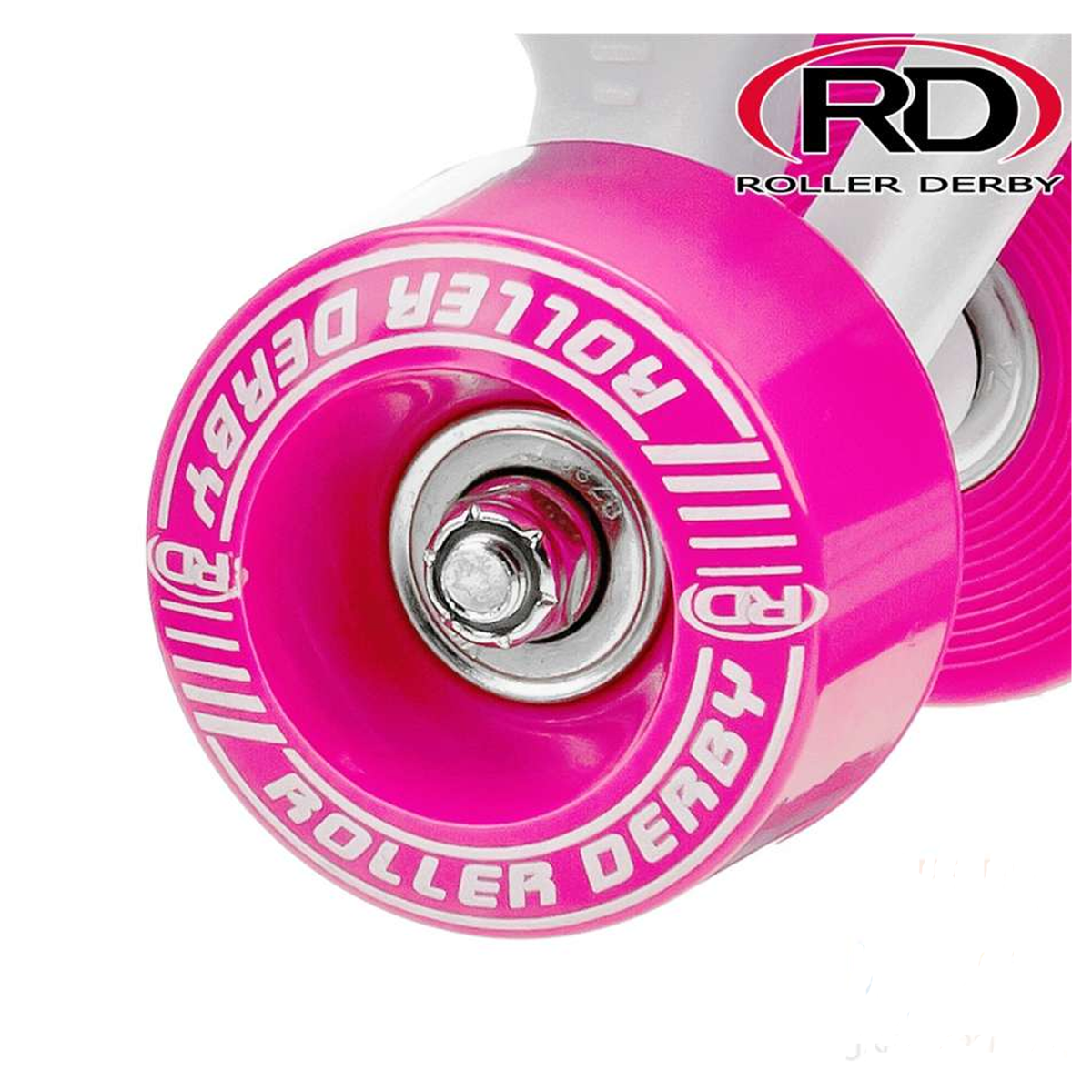 Roller Derby Firestar V2 Quad Roller Skates - White / Pink - Wheel