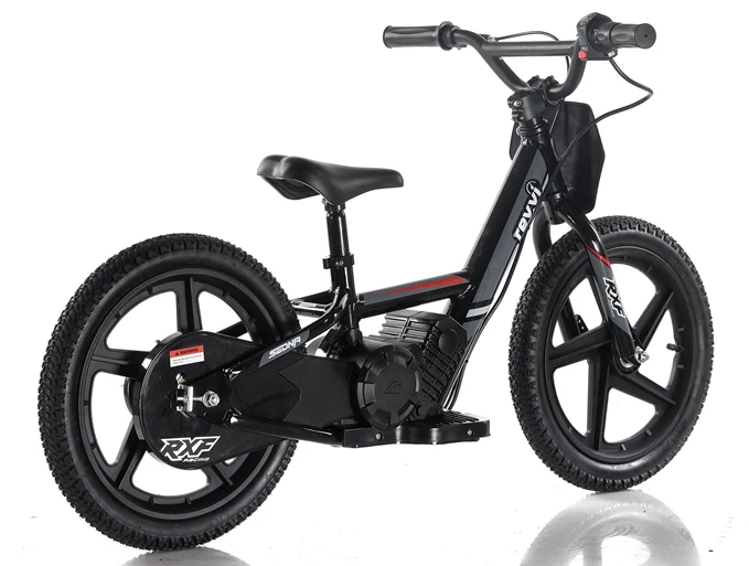 Revvi 16" Kids Electric Balance Bike - Black - Rear