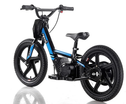 Revvi 16" Kids Electric Balance Bike - Blue - Rear Left