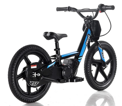 Revvi 16" Kids Electric Balance Bike - Blue - Rear