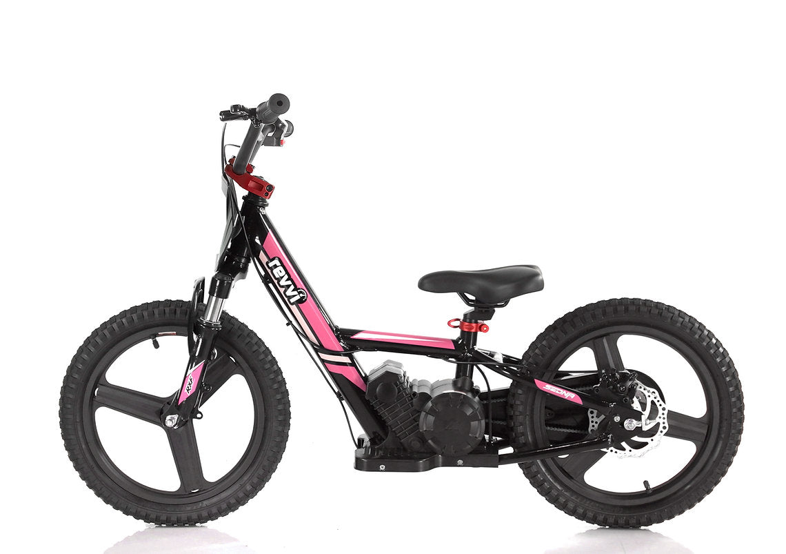 Revvi 16" Plus Kids Electric Balance Bike - Pink - Left