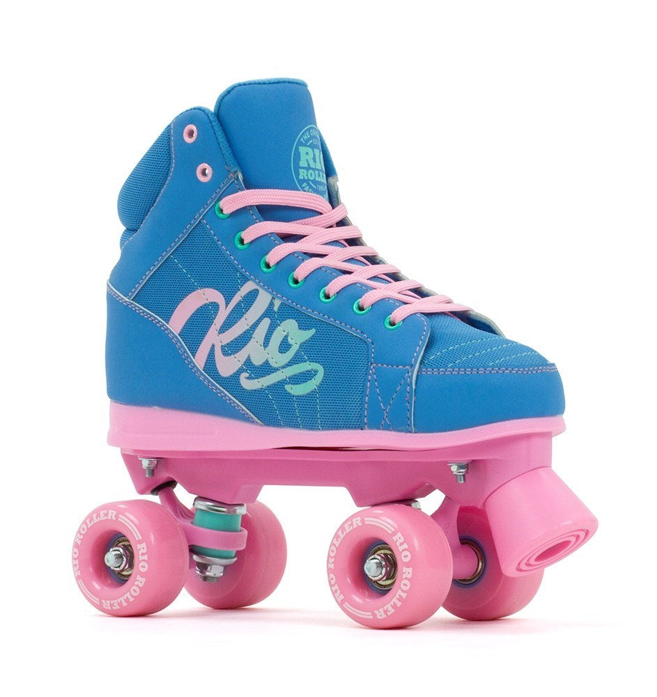 Rio Roller Lumina Quad Roller Skates - Blue / Pink