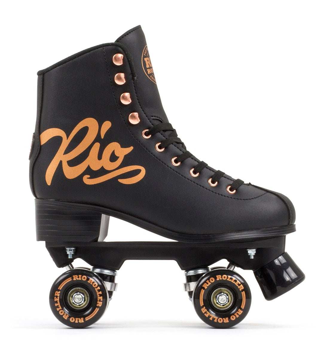 Rio Roller Rose Quad Roller Skates - Rose Black - Side