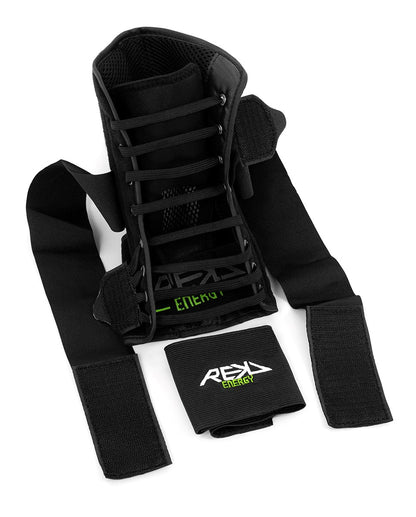 REKD Energy Covert Ankle Skate Protection Braces - Black - Open
