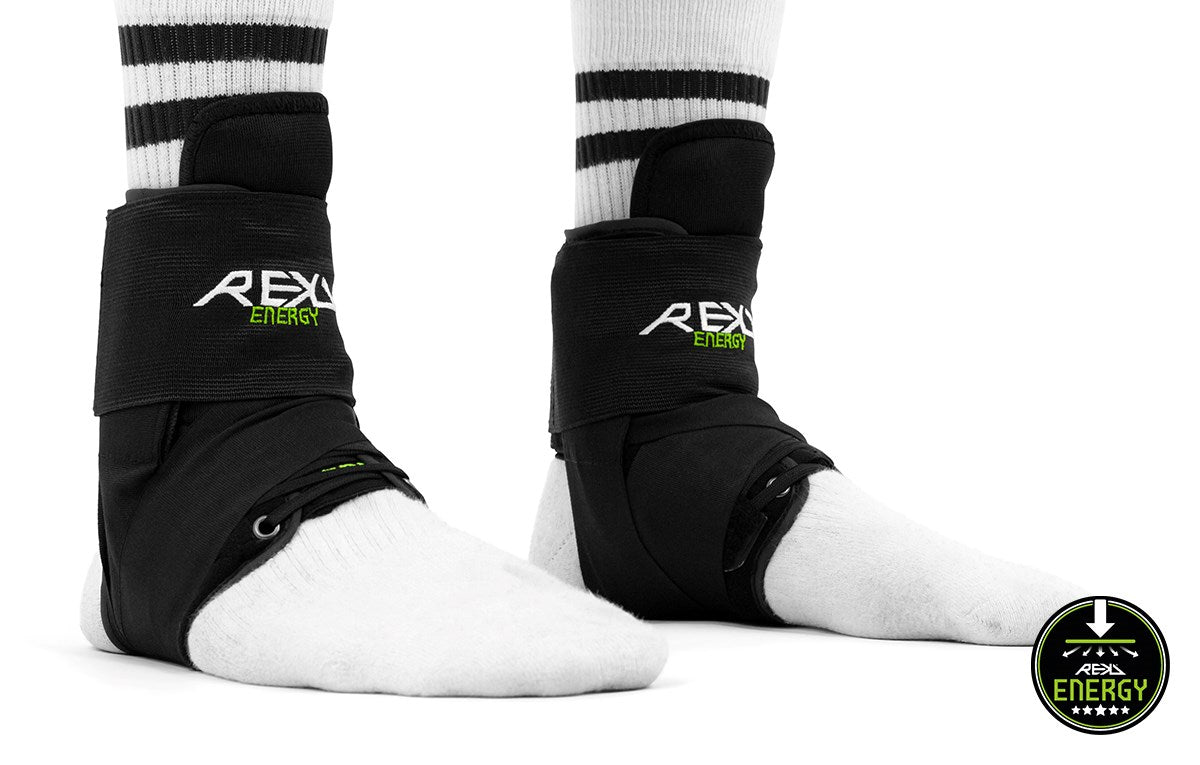 REKD Energy Covert Ankle Skate Protection Braces - Black - Side