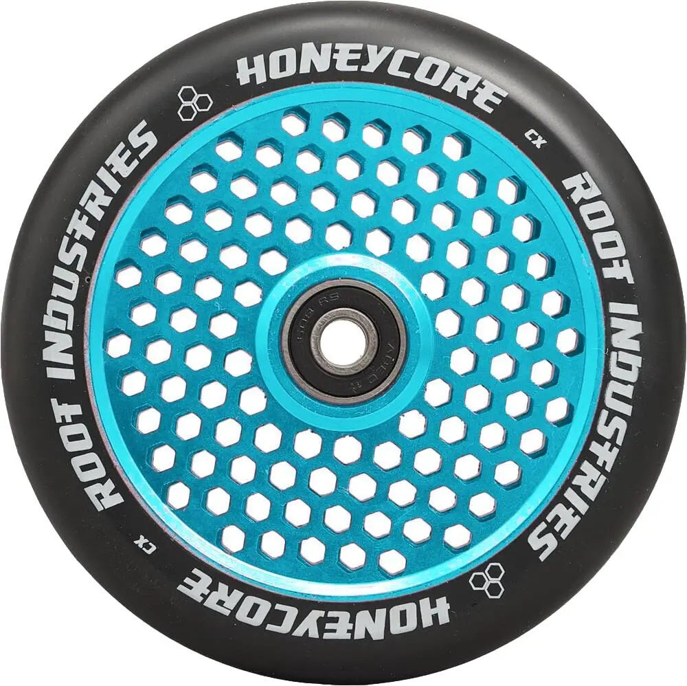 Root Industries Honeycore 120mm Stunt Scooter Wheel - Black / Sky Blue