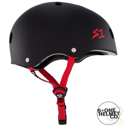 S1 Lifer Skate / Scooter Helmet - Matt Black / Red - Right