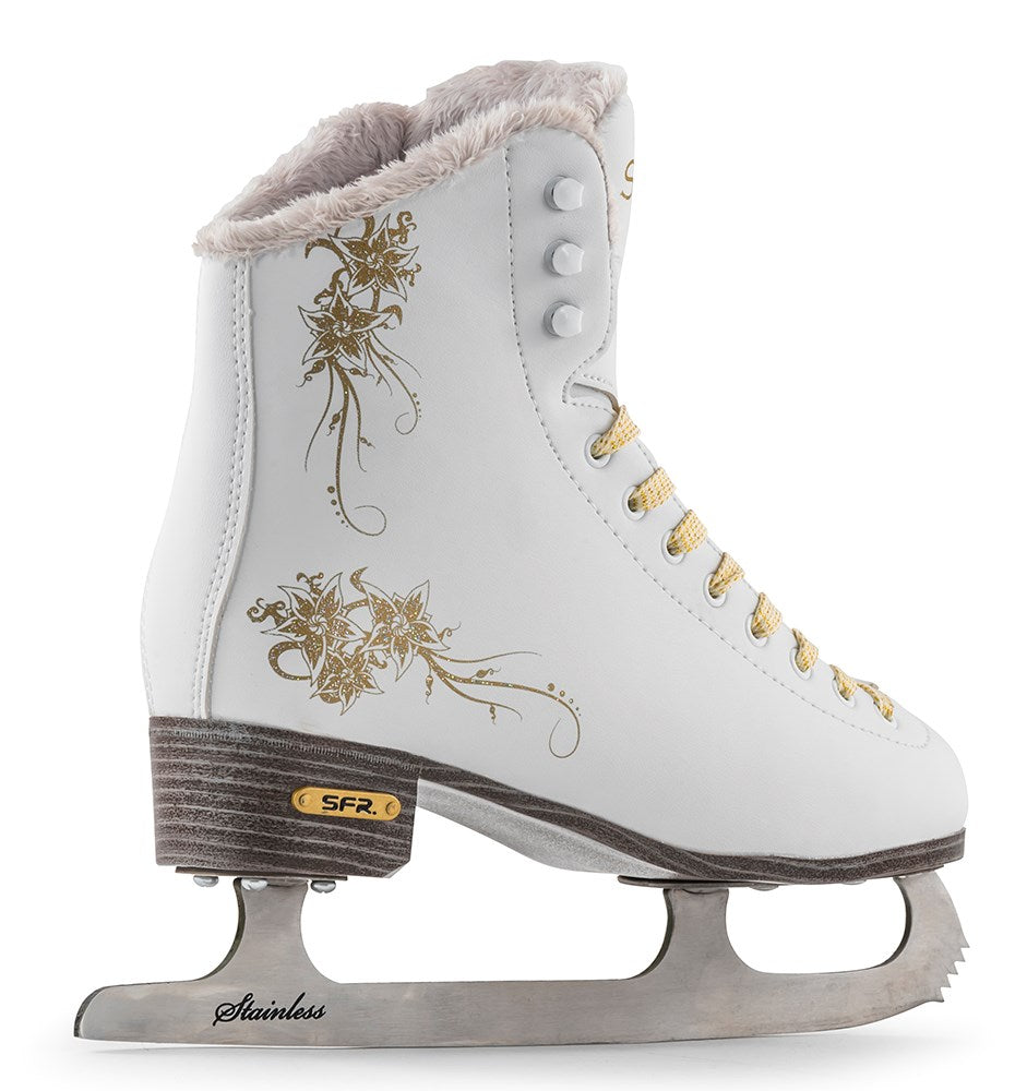 SFR Glitra Figure Ice Skates - White - Rear