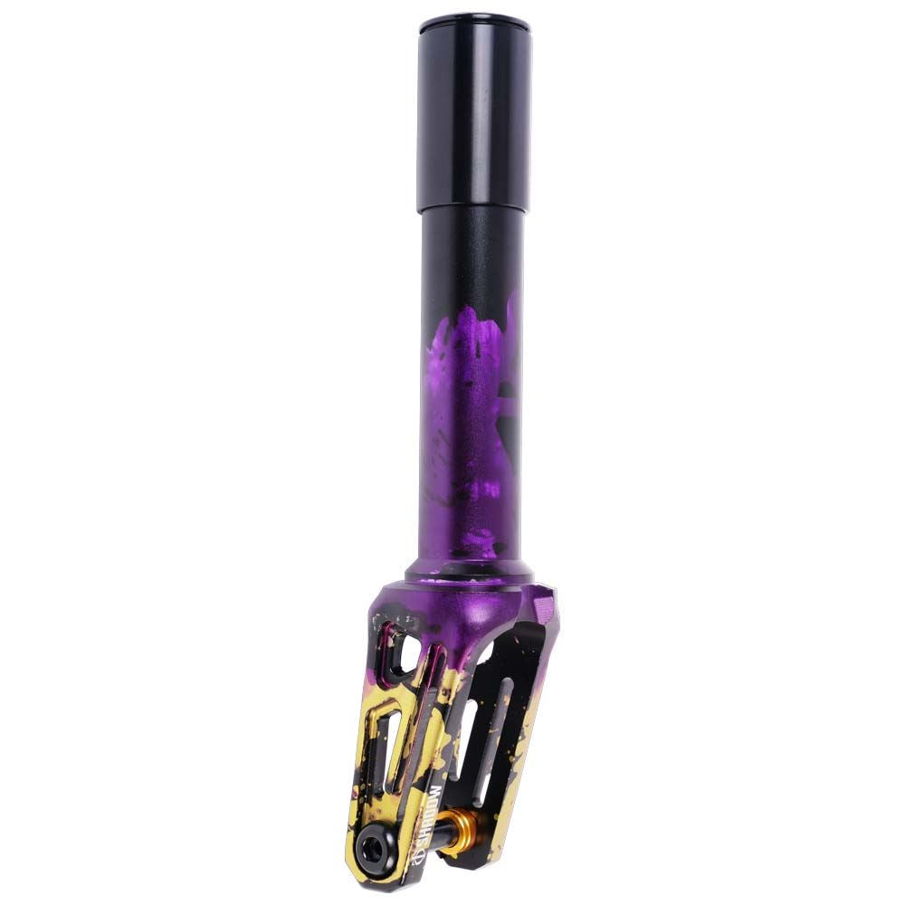 Oath Shadow SCS/HIC Stunt Scooter Fork - Black / Purple / Yellow - Left