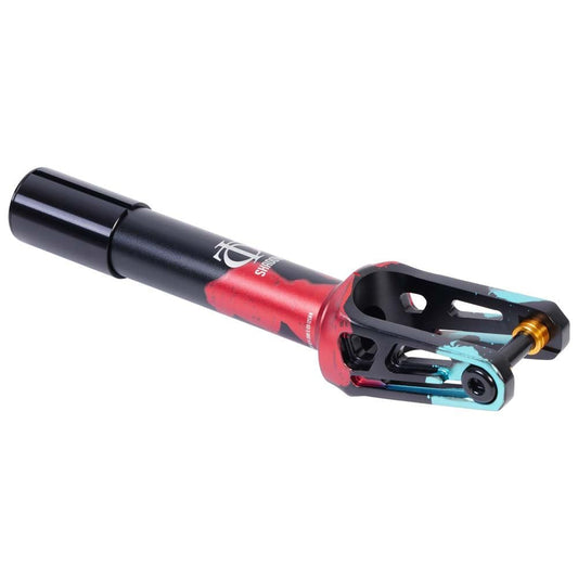 Oath Shadow SCS/HIC Stunt Scooter Fork - Black / Teal / Red