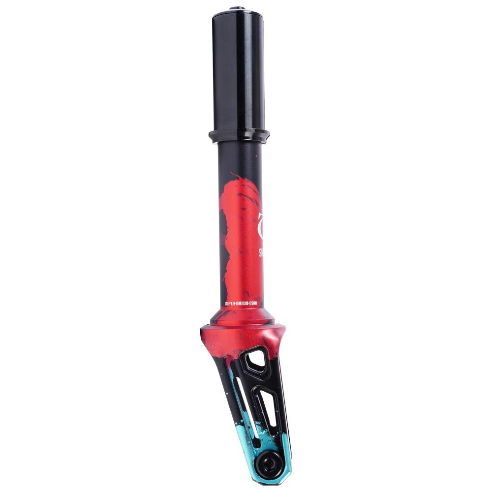 Oath Shadow IHC Stunt Scooter Fork - Black / Teal / Red - Right