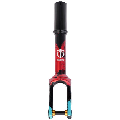 Oath Shadow IHC Stunt Scooter Fork - Black / Teal / Red - Front