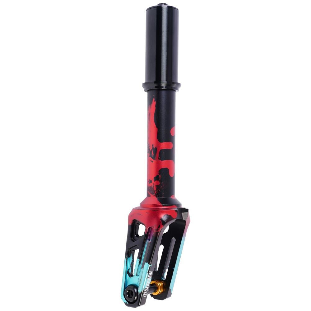 Oath Shadow IHC Stunt Scooter Fork - Black / Teal / Red - Left