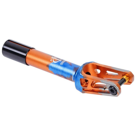 Oath Shadow SCS/HIC Stunt Scooter Fork - Orange / Blue / Titanium